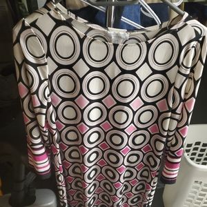 Pink and white London times dress